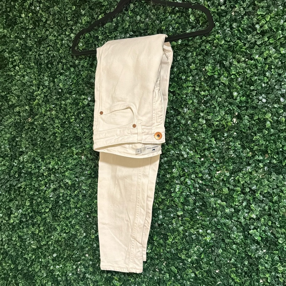 VINEYARD VINES LIKE NEW SZ 27 WHITE STRAIGHT LEG JEAN PANT POCKET PREPPY SUMMER